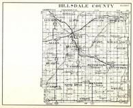 Hillsdale County, Litchfield, Moscow, Somerset, Allen, Fayette, Adams, Wheatland, Reading, Cambria, Rittsford, Michigan State Atlas 1930c